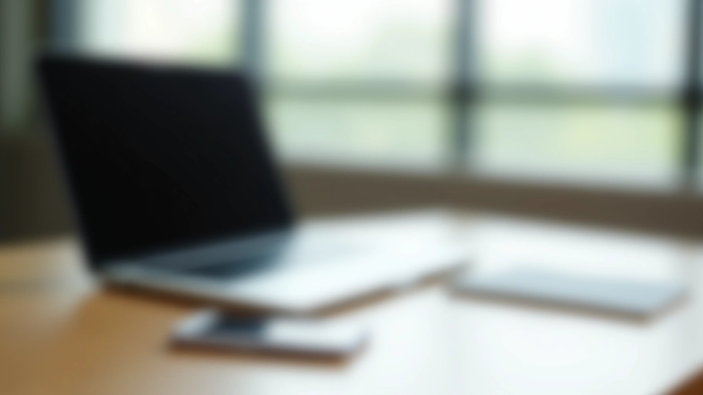 Professional workspace showing closed laptop, turned-off phone, and minimal desk setup with notepad